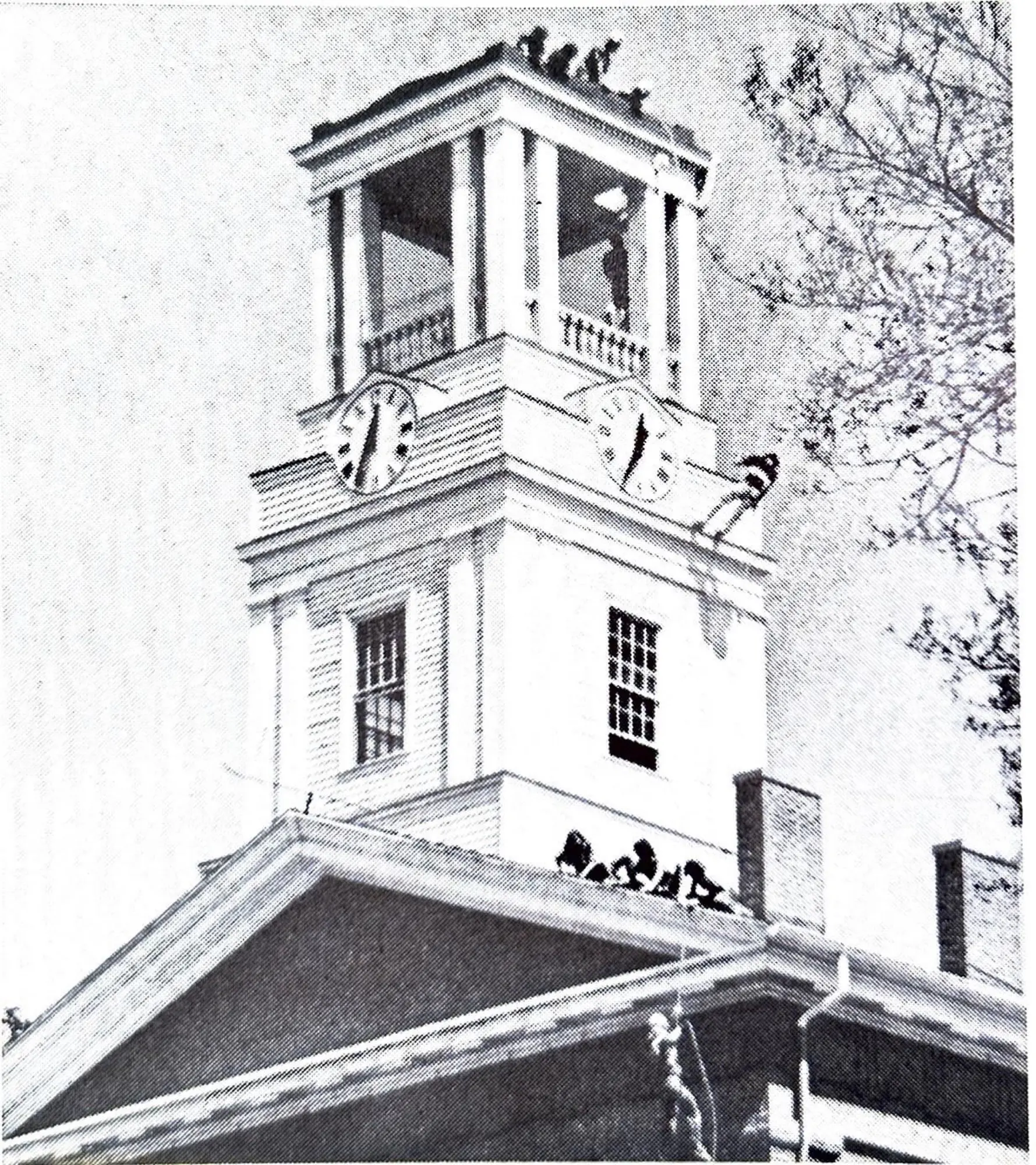 Students climbing Erwin Tower