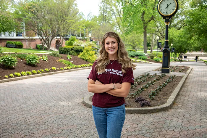 Shelby Lassiter standing on The Mall