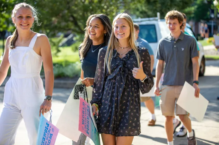 Female students smiling