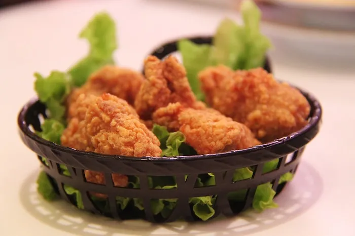 Chicken wings in a basket