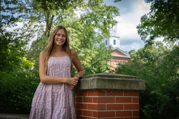 Paisley Holbrook posing on campus