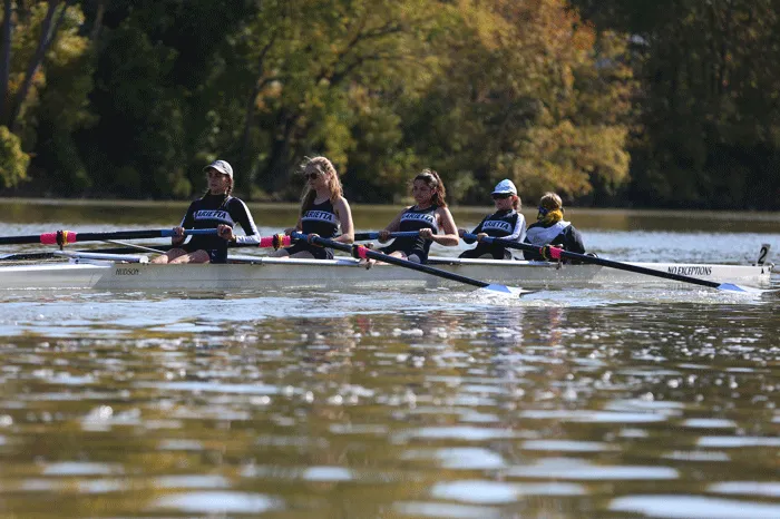 Women rowers on the river