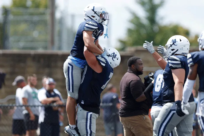 Football players celebrating