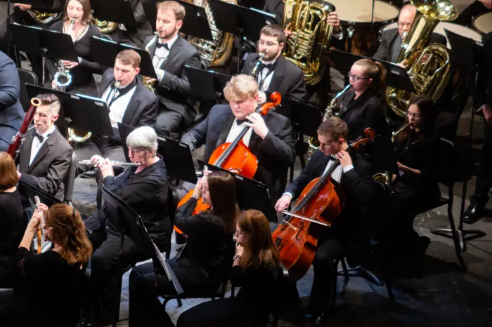 College band performing during its fall concert