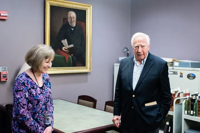 Author David McCullough with Linda Showalter