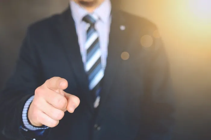 Stock image of a person dressed in a business suit