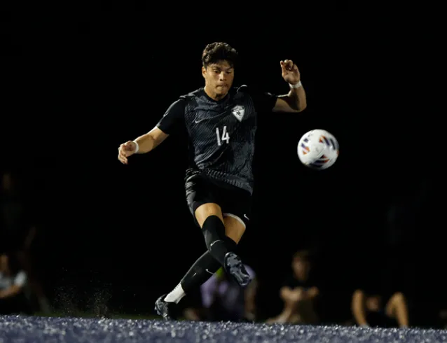 Soccer player controlling the ball