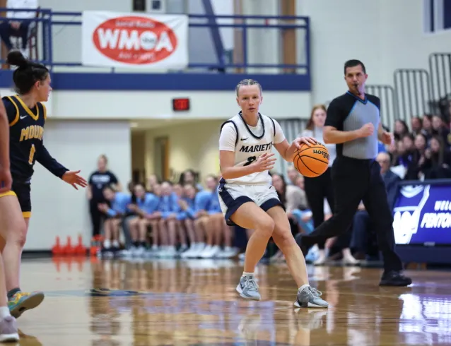 Ally Grake dribbling