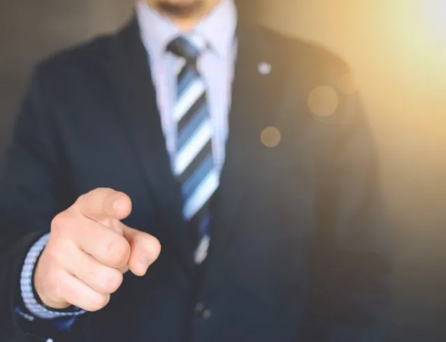 Stock image of a person dressed in a business suit