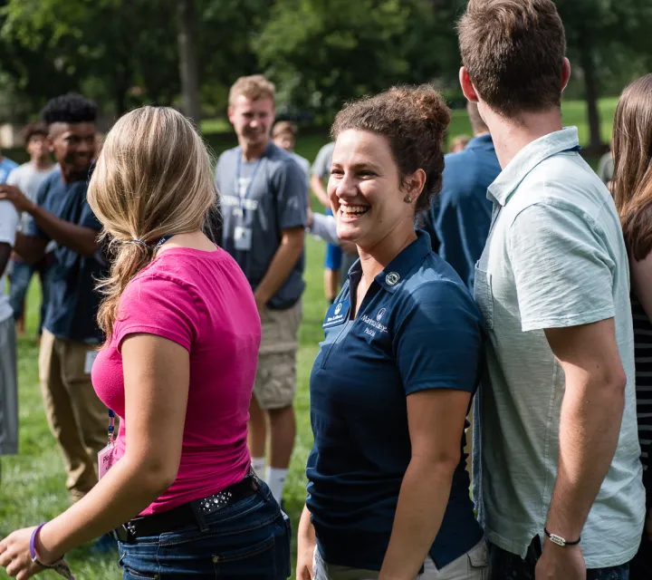 Marietta College Orientation Leader during one of the group building activities