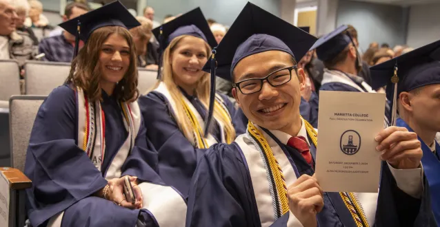 Yutaro Ito ’25 and fellow Marietta College graduates