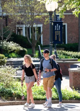 Marietta College students walk up The Christy Mall