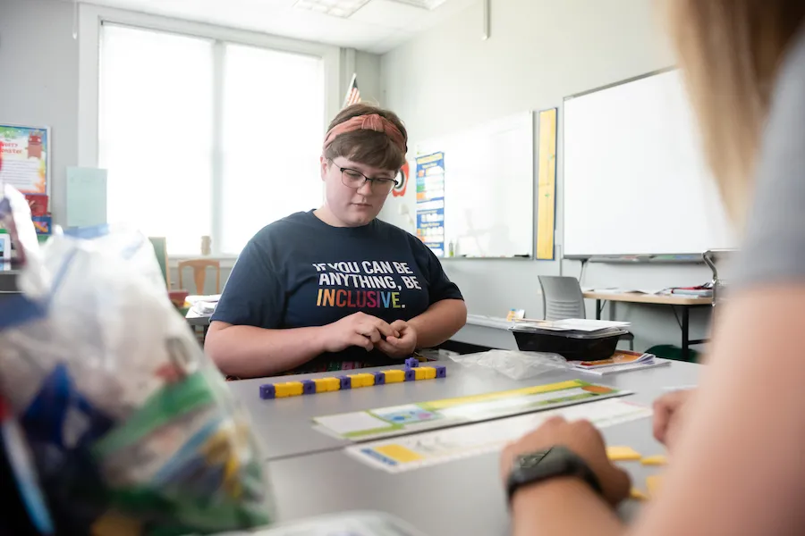 Education majors intern in classrooms during their first semester at Marietta.