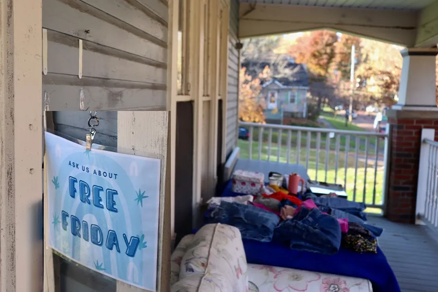 “Free Fridays” sign